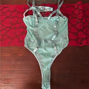 Aqua Mesh Strappy Bodysuit